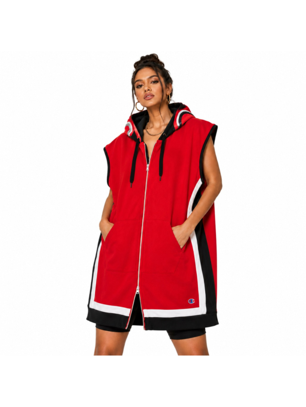 Women’s Plus Size Making the Cut x Champion Oversized Vest Hoodie – NWOT